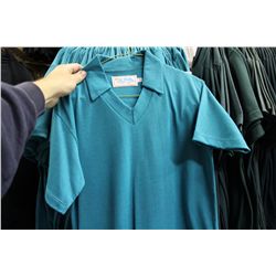 LOT OF 63 TEAL GOLF SHIRTS