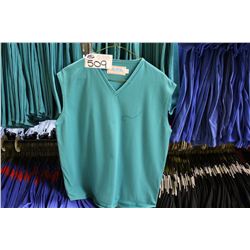 LOT OF 105 TEAL LADY'S GOLF SHIRTS
