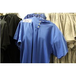 LOT OF 32 BLUE  BUTTON DOWN T-SHIRT