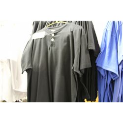 LOT OF 58 BLACK BUTTON DOWN T-SHIRT