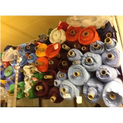 ASSORTED ROLLS OF FABRIC (INCLUDES FABRIC THROUGH THE DOOR)