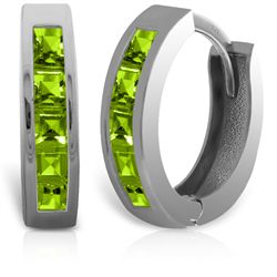 14k Solid Gold 1.0ct Peridot Earrings