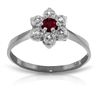 Image 1 : 14k Solid Gold 0.20ct Ruby & Diamond Ring