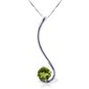 Image 1 : 14k White Gold 0.55ct Peridot Necklace