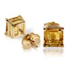 Image 1 : 14K YELLOW GOLD 1.75ct CITRINES STUD EARRING