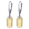 Image 1 : 14k Solid Gold 9.0ct Citrine Bullet Cut Earrings