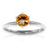 Image 1 : 14k WHITE GOLD 0.65ct Citrine Solitaire Ring