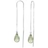 Image 1 : 14k Gold Green Amethyst Threaded Earrings
