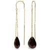 Image 1 : 14k Yellow Gold 6.0ct Garnet Threaded Earrings