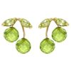 Image 1 : 14k Gold Peridot Petite Earrings