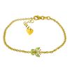 Image 1 : 14k Yellow Gold Peridot Butterfly Bracelet