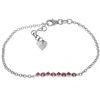 Image 1 : 14K White Gold 1.55ct Round Ruby Bracelet