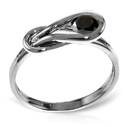 14K White Gold .50ct Black Diamond Ring