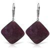 Image 1 : 14K White Gold 40.5ct Ruby & Diamond Earring