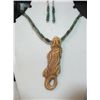 Image 1 : HANDCARVED OXBONE GECKO PENDANT NECKLACE