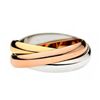 Image 1 : Classic Style Three Tone Trinity Band, 18K gold pl