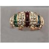 Image 1 : Beautiful Multicolor Swarovski Crystal Ring, 18K g