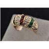 Image 2 : Beautiful Multicolor Swarovski Crystal Ring, 18K g