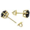 Image 1 : Genuine 2.0 ctw Black Diamond Stud Earrings 14kt