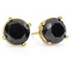 Image 2 : Genuine 2.0 ctw Black Diamond Stud Earrings 14kt