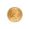 Image 1 : Early Gold Bullion $5 Liberty Almost Uncirculated
