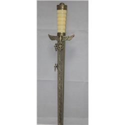 COLLECTORS EDITION 15" WW2 NAZI STYLE WHITE DAGGER