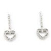 Image 1 : Genuine 0.17 ctw Diamond Heart Dangling Earring 14k