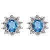 Genuine 1.44 ctw Topaz Earring 14k 1.9g