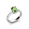 Genuine 1.18 ctw Green Tourmaline Ring 14k W/Y Gold