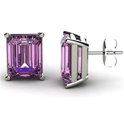 Genuine 3.20 ctw Amethyst Earring 14k W/Y Gold