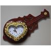 Image 2 : DECORATIVE VINTAGE STYLE VIOLIN SHAPED QUARTZ WALL CLOC