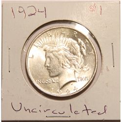 1924 Peace Dollar UNC
