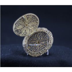 Roma Silver Pill Box .800 Silver - 9.25 Grams