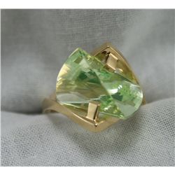 14k Lime Citrine Ring - 4.5 ctw - 7.5 grams