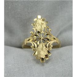 14k Gold Filagree Ring - 2.13 grams