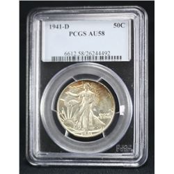 1941-D Walking Liberty PCGS AU58