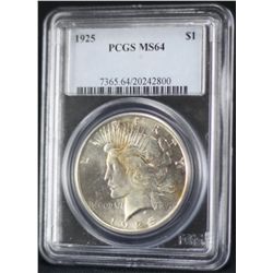 1925 Peace Dollar PCGS MS64