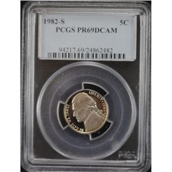 1982-S Jefferson 5c PCGS PR69DCAM