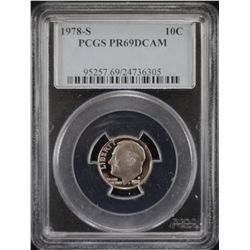 1978-S Roosevelt 10c PCGS PR69DCAM