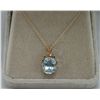Image 1 : 14k Gold Aqua Marine Necklace