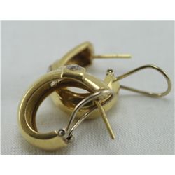 18k Gold & Diamond Earings - 11.15 Grams