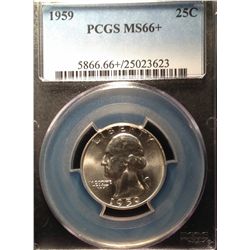 1959 Washington 25c PCGS MS66Plus