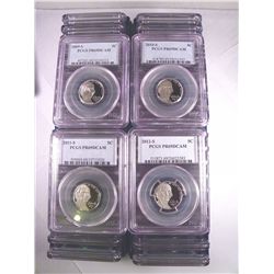 1973-2012 PCGS PR69DCAM 44 coins Jefferson 5c