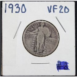 1930 Standing Liberty 25c VF20