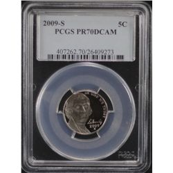 2009-S Jefferson Nickel PCGS PR70 DCAM
