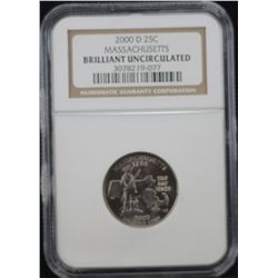 2000-D Massachusetts NGC - BU