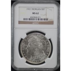1921 Morgan NGC - MS62