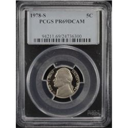 1978-S Jefferson Nickel PCGS - PR69DCAM