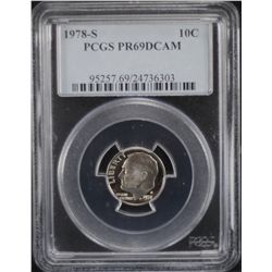 1978-S Roosevelt Dime PCGS - PR69DCAM