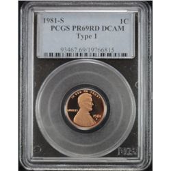 1981-S Type 1 Lincoln 1c PCGS PR69DCAM